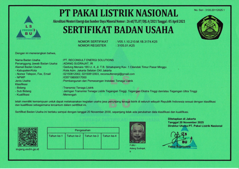 0232 PT RECONSULT ENERGI SOLUTIONS Bangsang Trajar