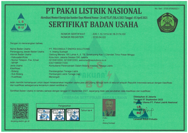 SBU Pengesahan 3 Tahun PLTU